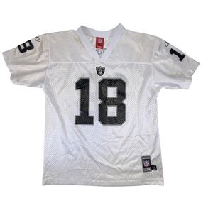 Vintage Reebok Randy Moss Oakland Raiders Jersey Youth XL NFL 18 Mesh Football
